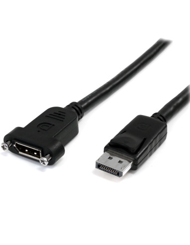 StarTech.com Cavo DisplayPort a Pannello da 1m - 4K x 2K - Adattatore DisplayPort 1.2 da Maschio a Femmina - Cavo di Prolunga