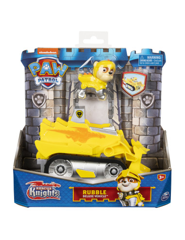 PAW Patrol | Veicolo Rescue Knights di Rubble | Bulldozer con personaggio | Giochi per bambini dai 3 anni in su