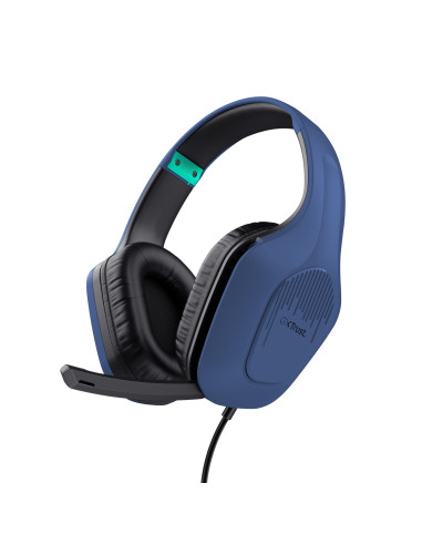 Trust GXT 415B Zirox Auricolare Cablato A Padiglione Gaming Blu