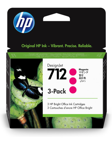 HP Confezione da 3 cartucce di inchiostro magenta originale DesignJet 712 da 29 ml