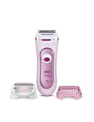 Braun Silk-épil LS5-360 Rosa - Depilatore Donna Con Cavo A Corrente, Rifinitore E Sistema Esfoliante 3 In 1 Con 2 Accessori