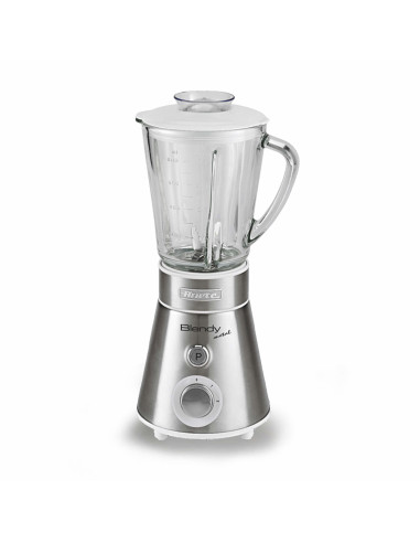 Ariete 561 Blendy Metal - Frullatore con lame in Acciaio Inox - Tazza in vetro 800 ml - 2 velocità + Pulse - 300 Watt - Argento