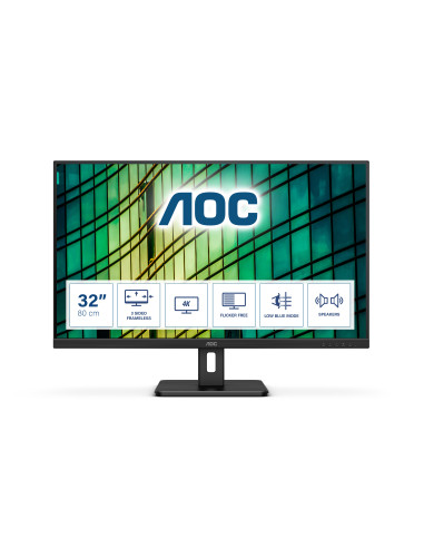 AOC E2 U32E2N LED display 80 cm (31.5") 3840 x 2160 Pixel 4K Ultra HD Nero