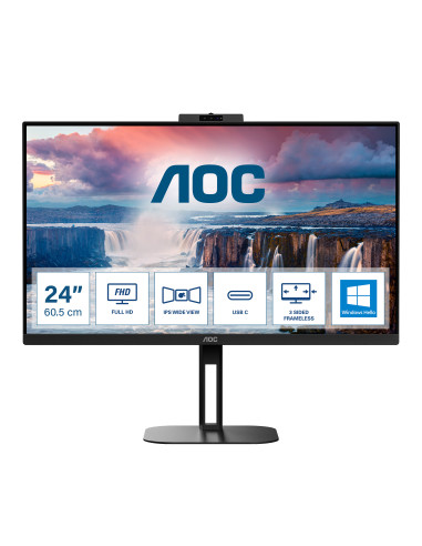 AOC V5 24V5CW BK Monitor PC 60,5 cm (23.8") 1920 x 1080 Pixel Full HD LED Nero