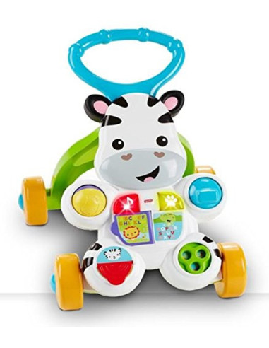 Mattel Zebra Primi Passi Spingibile, Giocattolo Elettronico Educativo con Musica e Suoni, per Bambini di 6 + Mesi