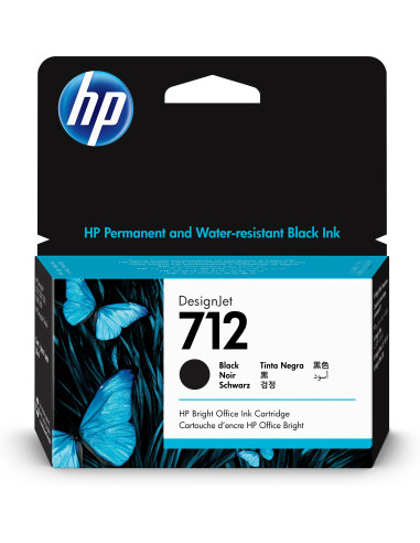 HP Cartuccia di inchiostro nero originale DesignJet 712 da 38 ml