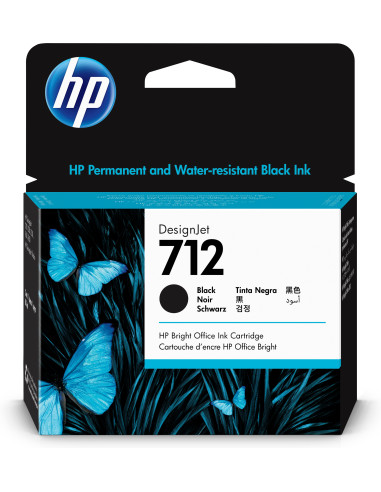 HP Cartuccia di inchiostro nero originale DesignJet 712 da 80 ml