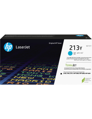 HP Cartuccia toner originale ciano ad altissima capacità LaserJet 213Y