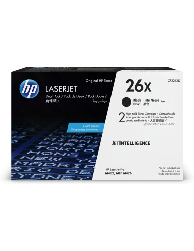 HP Confezione da 2 cartucce Toner originali nero ad alta capacità LaserJet 26X