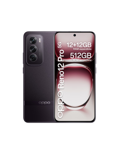 OPPO Reno12 Pro 5G AI Smartphone, Tripla fotocamera 50+50+8MP, Selfie 50MP, Display 6.7” 120HZ AMOLED FHD+, 5000mAh, RAM 24 GB