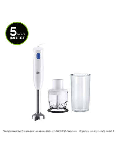 Braun MultiQuick 1 MQ10.201M Minipimer Frullatore ad immersione White