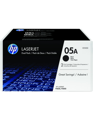 HP Confezione doppia di cartucce toner originali nero 05A LaserJet