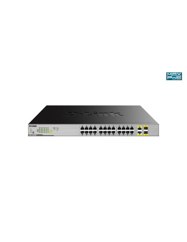 D-Link DGS-1026MP switch di rete Non gestito Gigabit Ethernet (10 100 1000) Supporto Power over Ethernet (PoE) Nero, Grigio