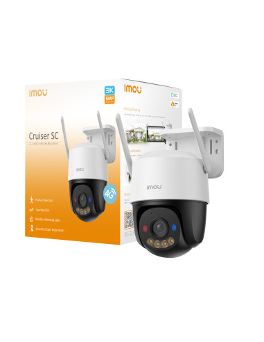 Imou Cruiser SC 4G 2K (3MP) - Telecamera 4G da esterno Motorizzata 360° - Visione Notturna a Colori, IP66, Tracciamento