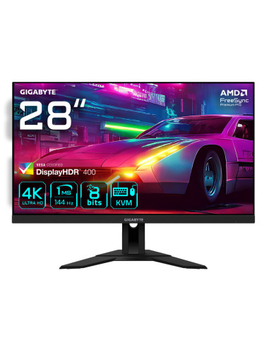 GIGABYTE M28U 28" Monitor da Gioco 4K UHD - 3840 x 2160, 144Hz, 1ms, 300 cd m², FreeSync Premium Pro, Display HDR400, HDMI 2.1,