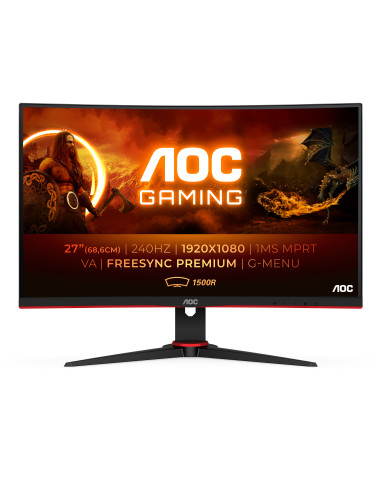 AOC G2 C27G2ZE BK Monitor PC 68,6 cm (27") 1920 x 1080 Pixel Full HD LED Nero, Rosso