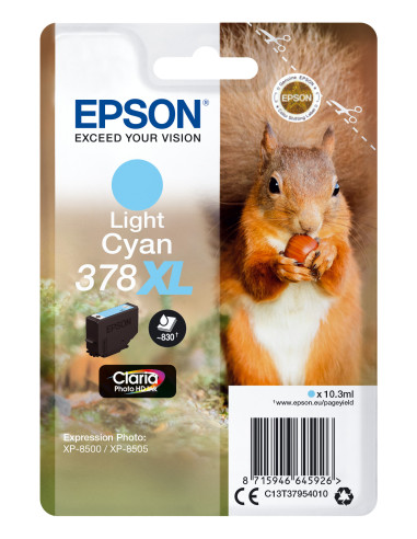 Epson Squirrel Singlepack Light Cyan 378XL Claria Photo HD Ink