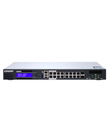 QNAP QGD-1600P Gestito Gigabit Ethernet (10 100 1000) Supporto Power over Ethernet (PoE) 1U Nero, Grigio