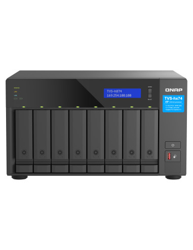 QNAP TVS-h874 NAS Tower Intel® Core™ i5 i5-12400 32 GB DDR4 0 TB QuTS hero Nero