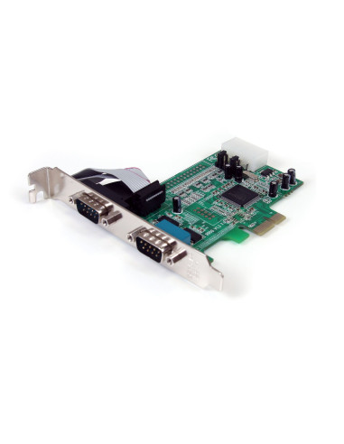 StarTech.com Scheda Seriale PCI Express con 2 Porte - Controller PCIe RS232 - 16550 UART - Scheda Seriale di Espansione DB9 a