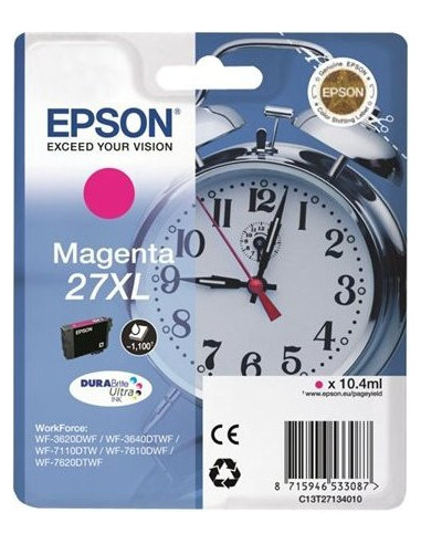 Epson Alarm clock 27XL DURABrite Ultra cartuccia d'inchiostro 1 pz Originale Magenta