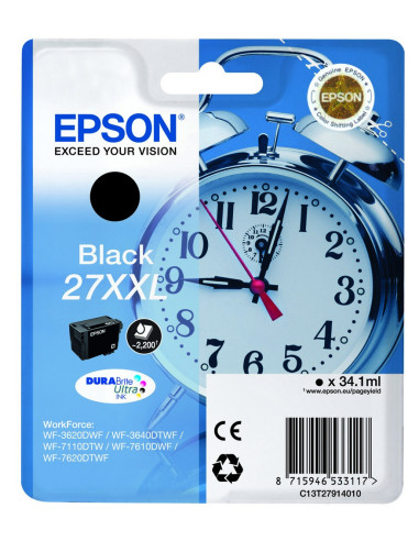 Epson Alarm clock 27XXL DURABrite Ultra cartuccia d'inchiostro 1 pz Originale Nero