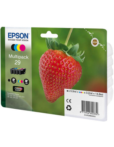 Epson Strawberry 29 CMYK cartuccia d'inchiostro 1 pz Originale Resa standard Nero, Ciano, Magenta, Giallo