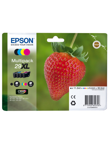 Epson Strawberry 29XL cartuccia d'inchiostro 1 pz Originale Resa elevata (XL) Nero, Ciano, Magenta, Giallo