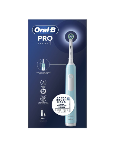 Oral-B Spazzolino Elettrico Ricaricabile Series 1 Blu con 2 Testine di Ricambio, 1 Spazzolino