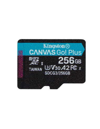 Kingston Technology Scheda microSDXC Canvas Go Plus 170R A2 U3 V30 da 256GB confezione singola senza adattatore