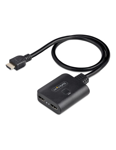 StarTech.com Splitter HDMI 4K a 2 Porte - Sdoppiatore Video HDMI 2.0 4K 60Hz con 1 Ingresso e 2 Uscite - Hub HDMI HDR HDCP 2.2