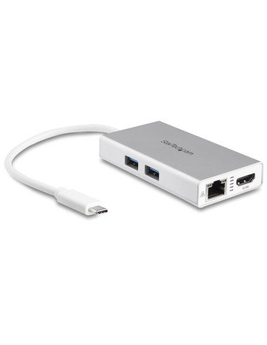 StarTech.com Adattatore USB-C Multiporta - Docking Station da viaggio USB-C con HDMI 4K - 60W Alimentazione Pass-Through, GbE,