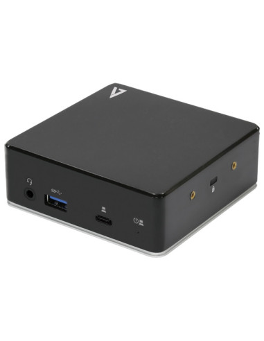 V7 Docking station USB-C universale con due porte HDMI, jack audio combinato da 3,5 mm, Gigabit Ethernet, 3 x porte USB 3.1 ed