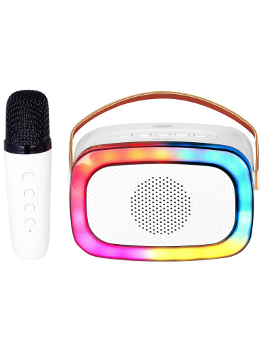 Trevi XR JUMP ALTOPARLANTE KARAOKE PORTATILE 10W WIRELESS USB MICRO SD AUX-IN XR 8A01 MINIPARTY BIANCO