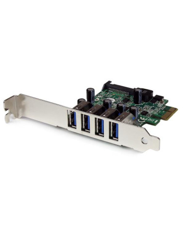 StarTech.com Adattatore scheda controller PCI Express PCIe SuperSpeed USB 3.0 a 4 porte con UASP - Alimentazione SATA