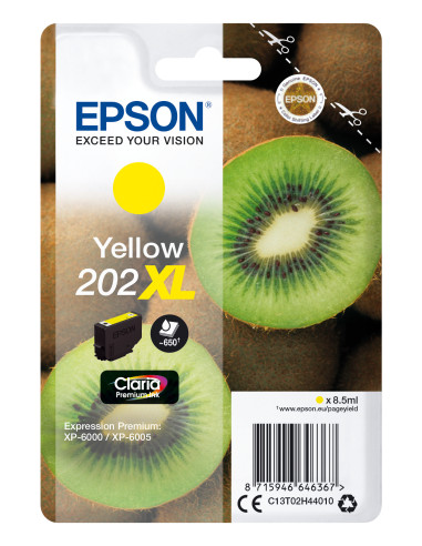 Epson Kiwi Singlepack Yellow 202XL Claria Premium Ink