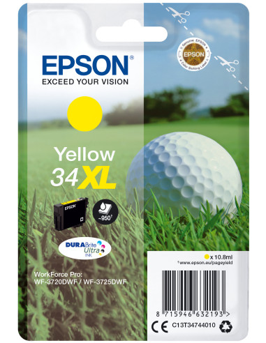 Epson Golf ball Singlepack Yellow 34XL DURABrite Ultra Ink