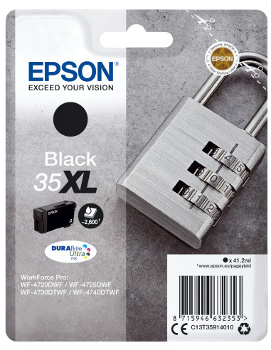 Epson Padlock Singlepack Black 35XL DURABrite Ultra Ink