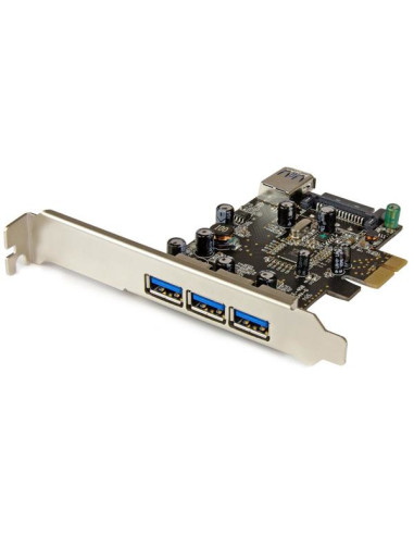 StarTech.com Scheda Espansione PCI Express USB 3.0 SuperSpeed a 4 porte ( 3 esterne, 1 interna )