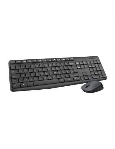 Logitech MK235 Combo Tastiera e Mouse Wireless per Windows, Ricevitore Unifying USB 2,4 GHz Wireless, 15 Tasti FN, Lunga Durata