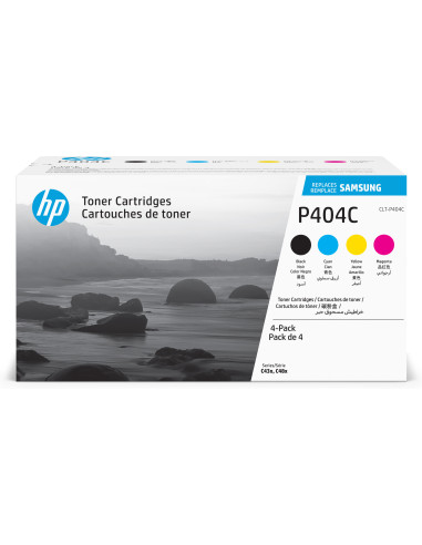 Samsung Confezione da 4 cartucce toner originali HP CLT-P404C (ciano magenta giallo nero)