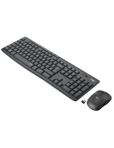 Logitech MK295 Kit Mouse e Tastiera Wireless – Tecnologia SilentTouch, Tastierino Numerico, Tasti Scelta Rapida, Tracciamento