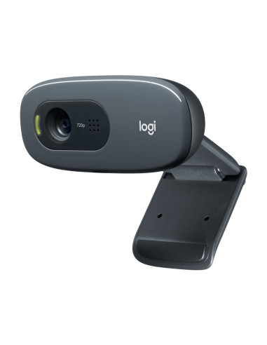 Logitech C270 Webcam HD, HD 720p 30fps, Videochiamate HD Widescreen, Correzione Automatica ‎Luminosità, Microfono Riduzione del