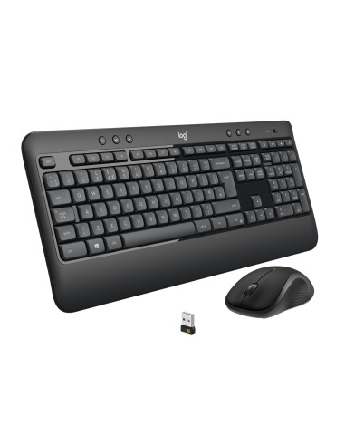 Logitech MK540 Advanced Combo Tastiera e Mouse Wireless per Windows, Ricevitore USB Unifying 2,4 GHz, Tasti di Scelta Rapida