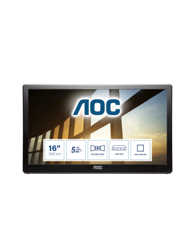 AOC 59 Series I1659FWUX Monitor PC 39,6 cm (15.6") 1920 x 1080 Pixel Full HD LCD Nero