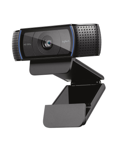 Logitech C920 HD Pro Webcam, Videochiamata Full HD 1080p 30fps, Audio Stereo ‎Chiaro, ‎Correzione Luce HD, Funziona con Skype,