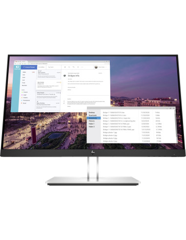 HP E23 G4 Monitor PC 58,4 cm (23") 1920 x 1080 Pixel Full HD Nero, Argento