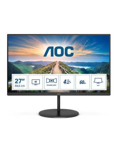 AOC V4 U27V4EA Monitor PC 68,6 cm (27") 3840 x 2160 Pixel 4K Ultra HD LED Nero