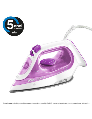 Braun TexStyle 3 SI3030PU Ferro da stiro Purple