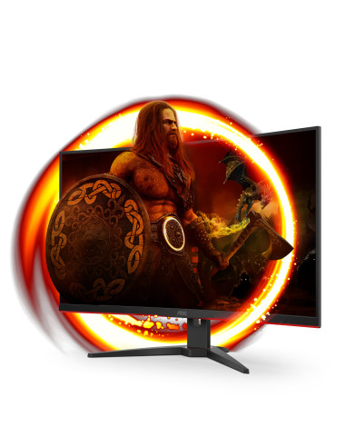 AOC G2 C32G2ZE BK Monitor PC 80 cm (31.5") 1920 x 1080 Pixel Full HD LED Nero, Rosso